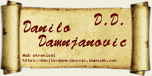 Danilo Damnjanović vizit kartica